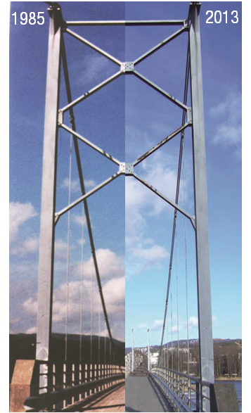 Kalvoya bridge in Oslo was treated with ZINGA film galvanizing system almost 30 years ago.